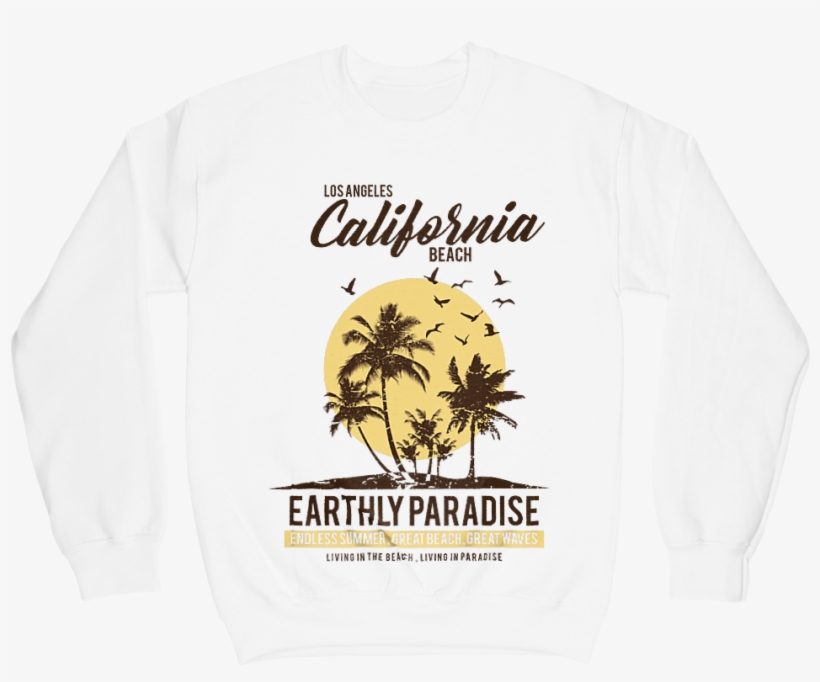 Los Angeles California Earthly Paradise Crewneck Sweater, transparent png #6548516