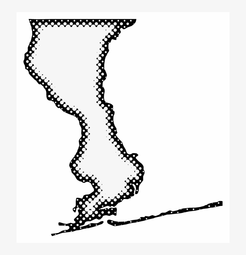 A Map Of Escambia With Dots Reversed Out Of A Black, transparent png #6551933