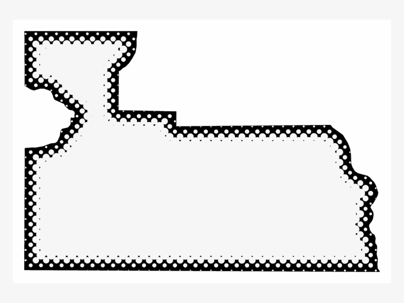 A Map Of Orange With Dots Reversed Out Of A Black Outline, transparent png #6551940