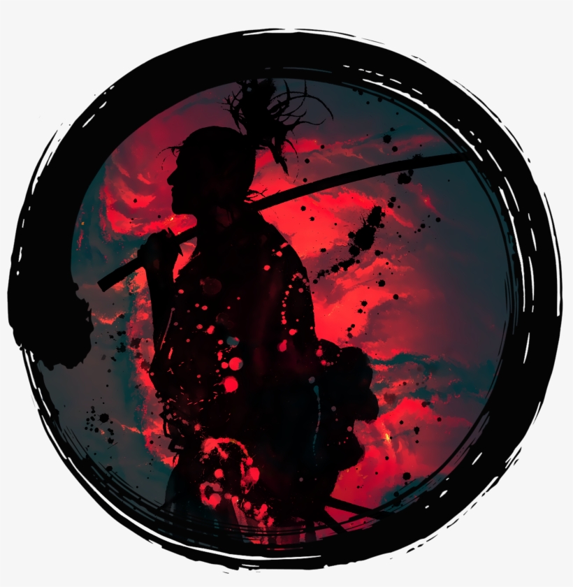 Japanese Samurai In Enso Zen Circle Shirt Can Find, transparent png #6552409
