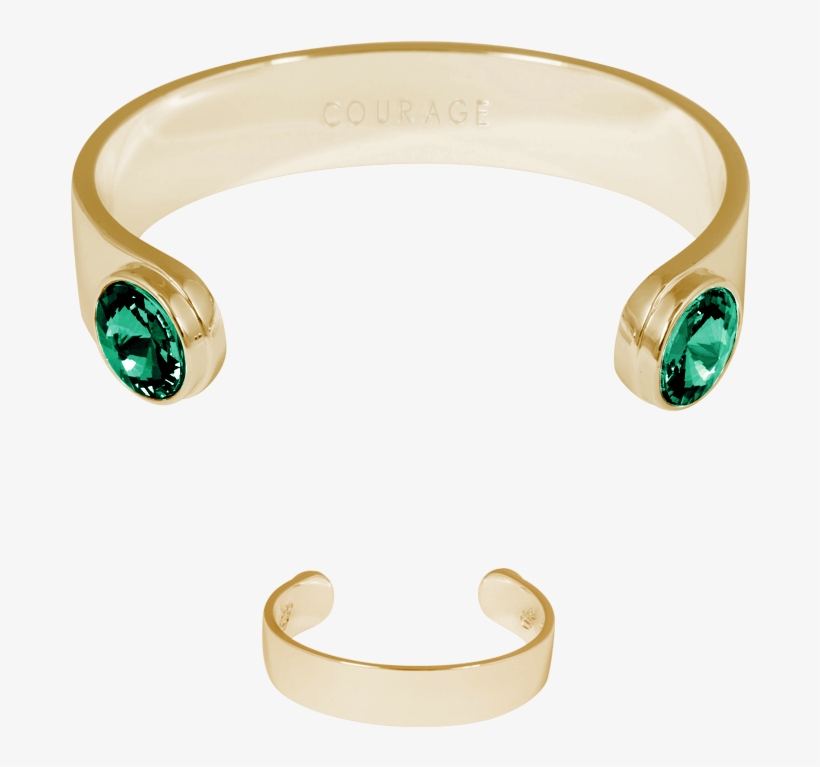 Ioaku The Zen Bracelet Gold Emerald, transparent png #6552654