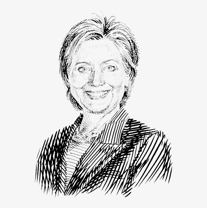 Hillary Drawing Black And White, transparent png #6553114