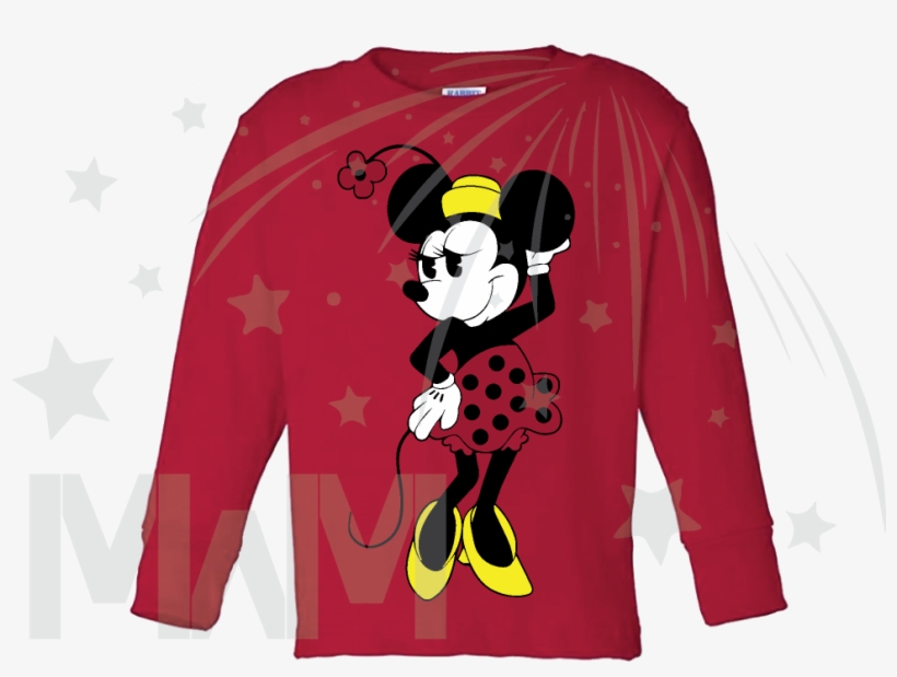 Very Cute Old Style Design Of Minnie Mouse For Toddler, transparent png #6555916