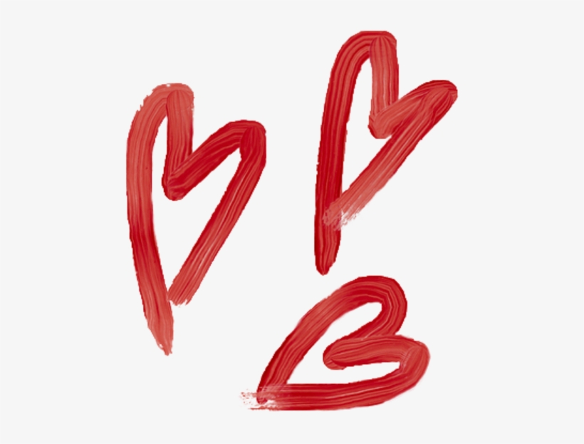 Heart Hearts Red Tumblr Aesthetic Smear Painting, transparent png #6555918
