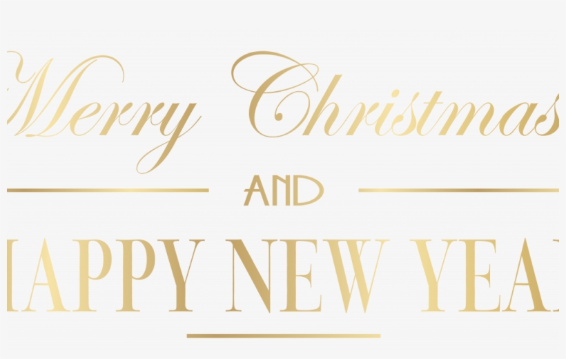 Merry Christmas And Happy New Year Logo 2 With Clipart, transparent png #6555998