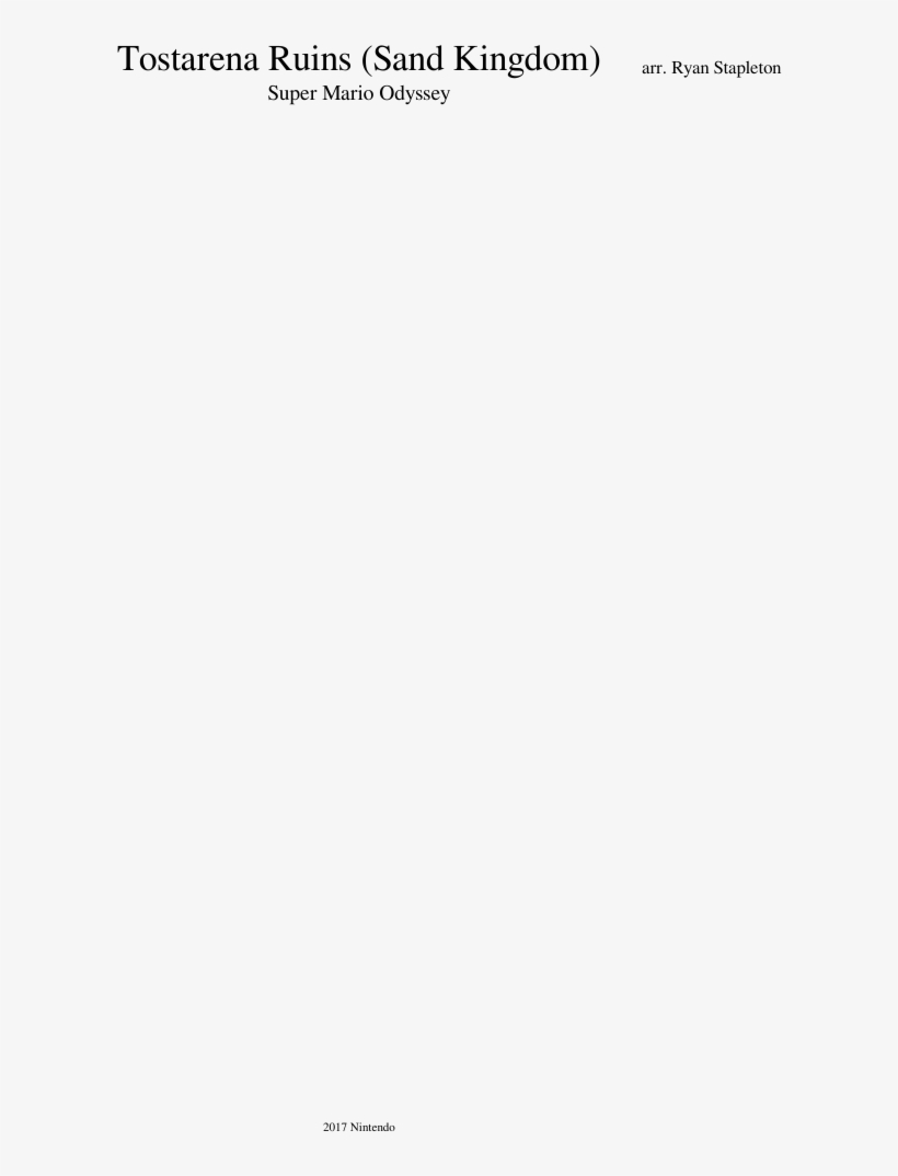 Tostarena Ruins Sheet Music For Flute, Clarinet, Piano,, transparent png #6558117