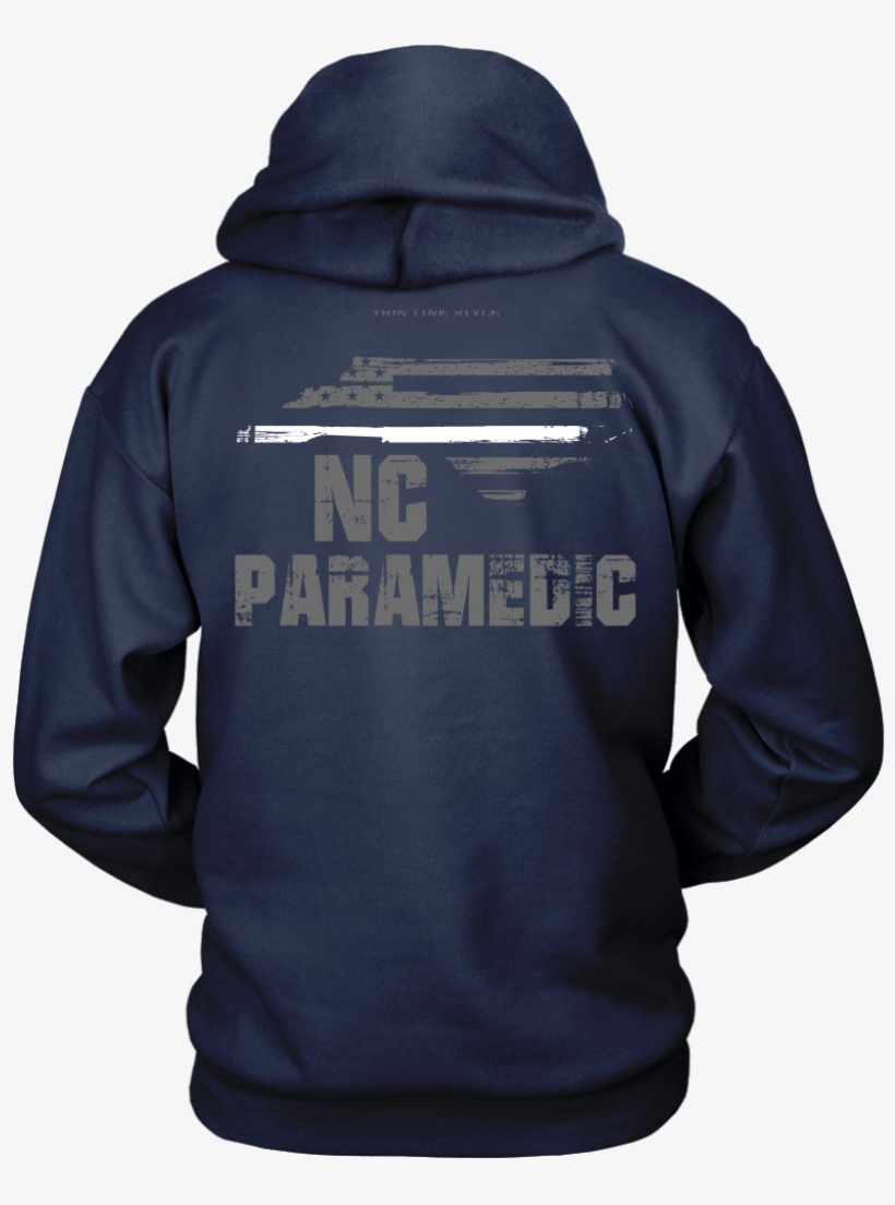 North Carolina Paramedic Thin White Line Hoodie, transparent png #6559185