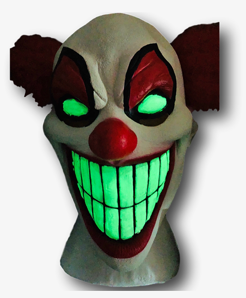 Chester The Evil Clown Mask, Glow In The Dark, transparent png #6559379