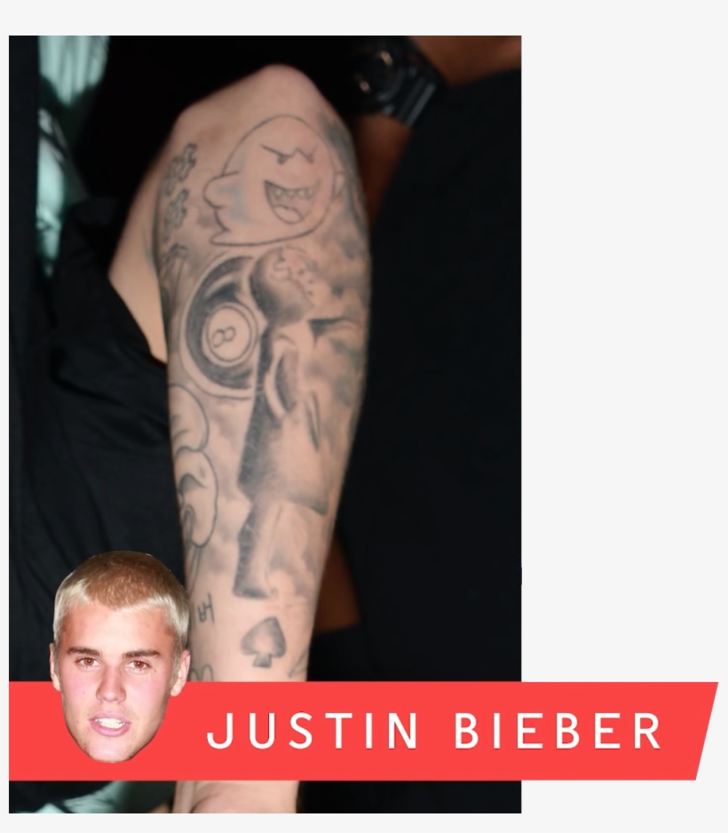 Justin Bieber's "garbage" Tattoos That Oliver Peck, transparent png #6560285