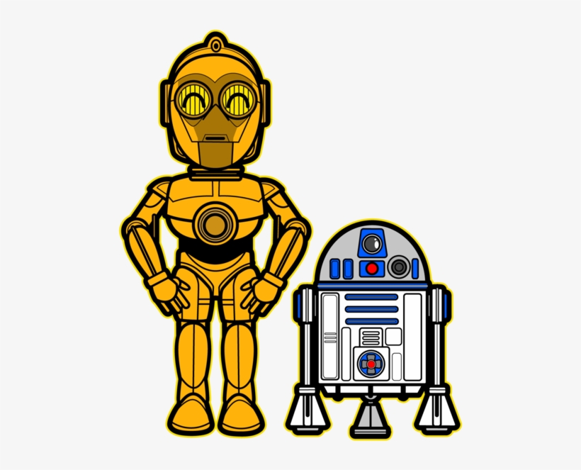Kawaii C3 Po And R2 D2, transparent png #6560588