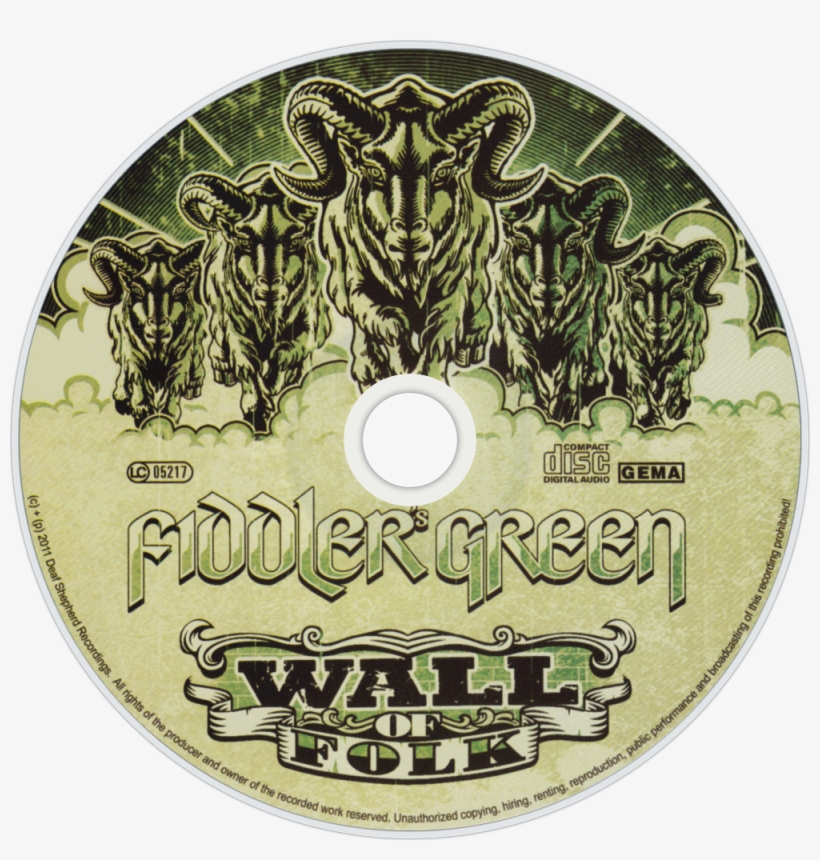 Fiddler's Green Wall Of Folk Cd Disc Image, transparent png #6562679