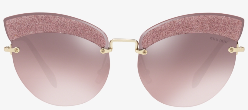 Miu Miu Glitter Fabric Sunglasses, transparent png #6565642