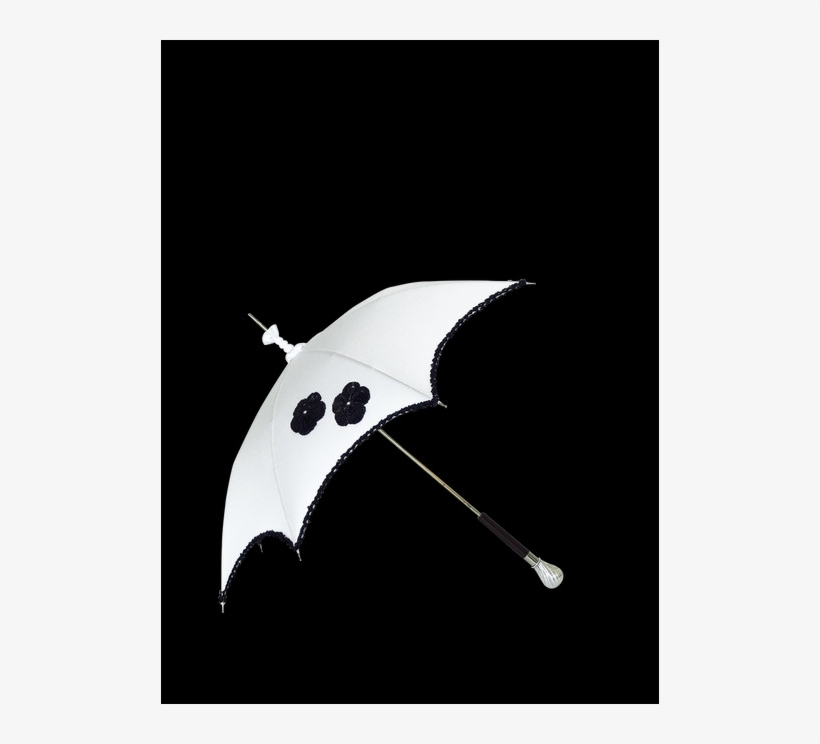 White Parasol Featuring Hand Stitched Sequence Trim, transparent png #6566372