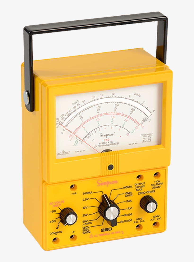 Simpson 260-8xpi Analog Yellow Industrial Vom, transparent png #6567215
