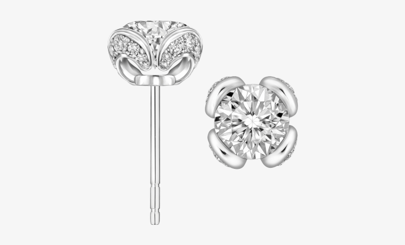 Round Brilliant Diamond Earrings, transparent png #6567771