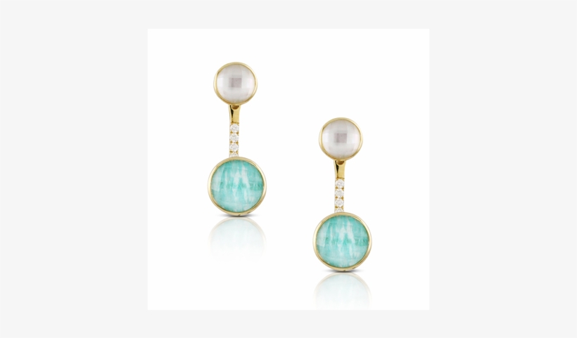 Doves 18k Yellow Gold Diamond Earrings With Clear Quartz, transparent png #6567823