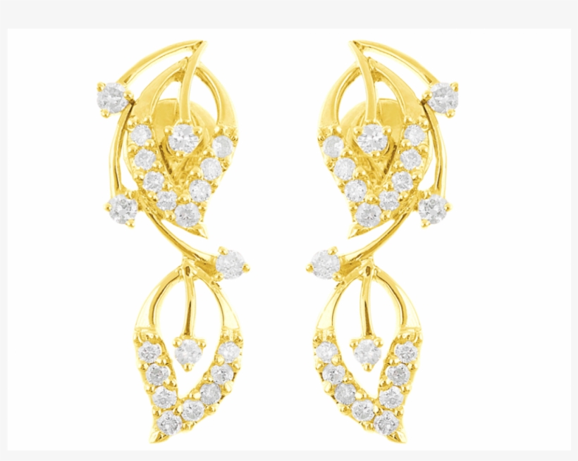 Diamond Earring Set In 14k Yellow Gold, transparent png #6567828