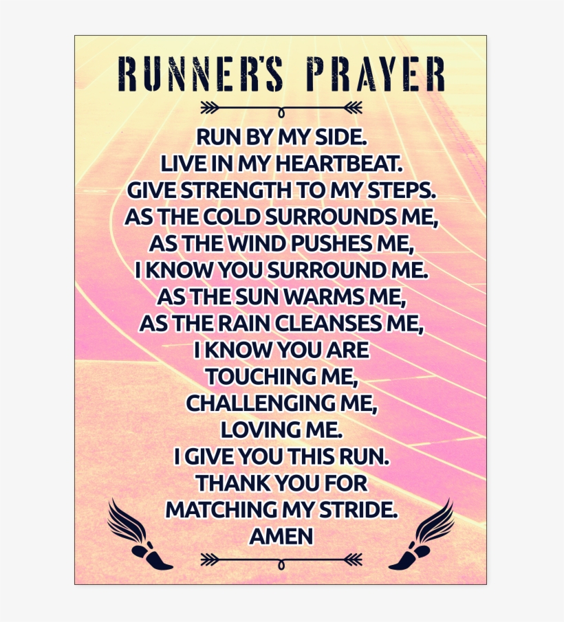 Runner's Prayer Poster, transparent png #6568390