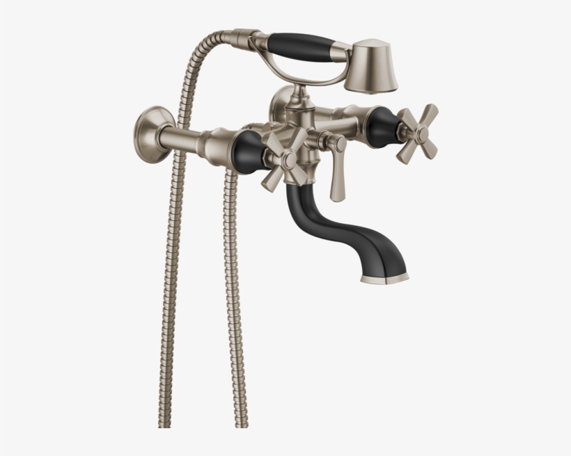 Brizo Rook Wall Mounted Two-handle Tub Filler Trim, transparent png #6571038