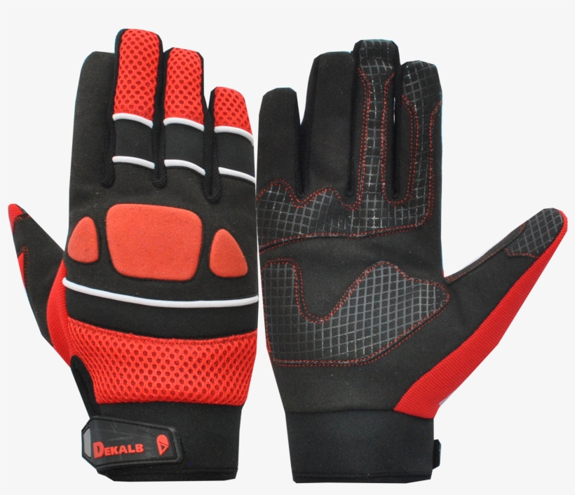 Mechanic Glove Synthetic Leather Four Way Air Mesh, transparent png #6572611