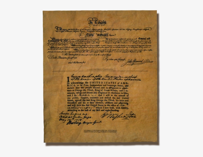 Oath Of Allegiance Of George Washington At Valley Forge, transparent png #6573134