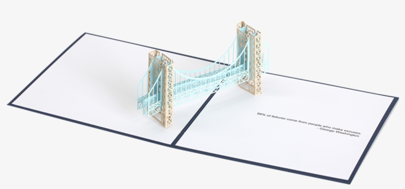 George Washington Bridge Pop Up Card, transparent png #6573649