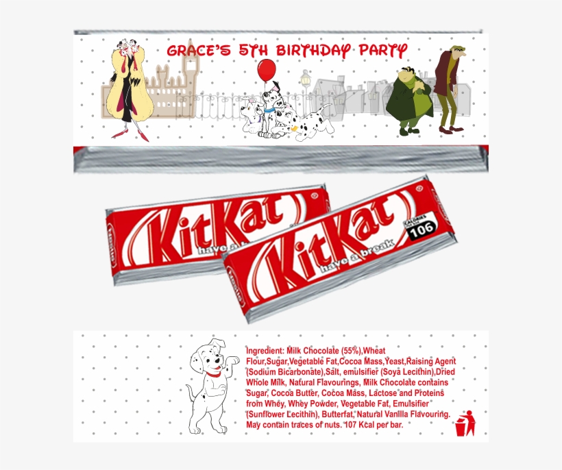 101 Dalmatians Kitkat Wrappers, transparent png #6577092