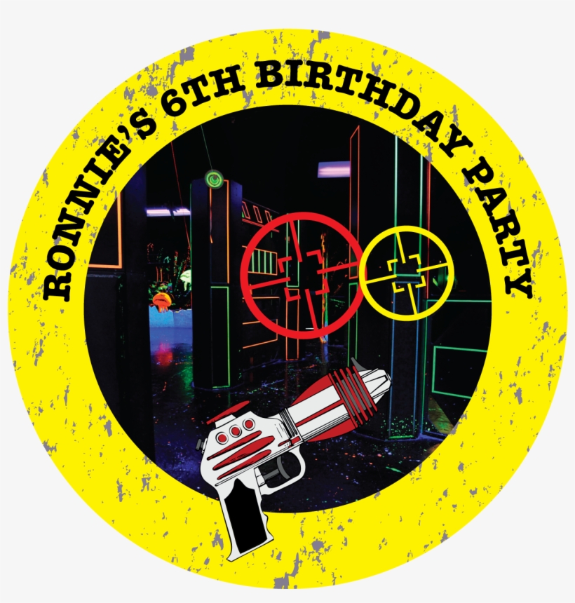 Laser Tag Party Box Stickers, transparent png #6577169