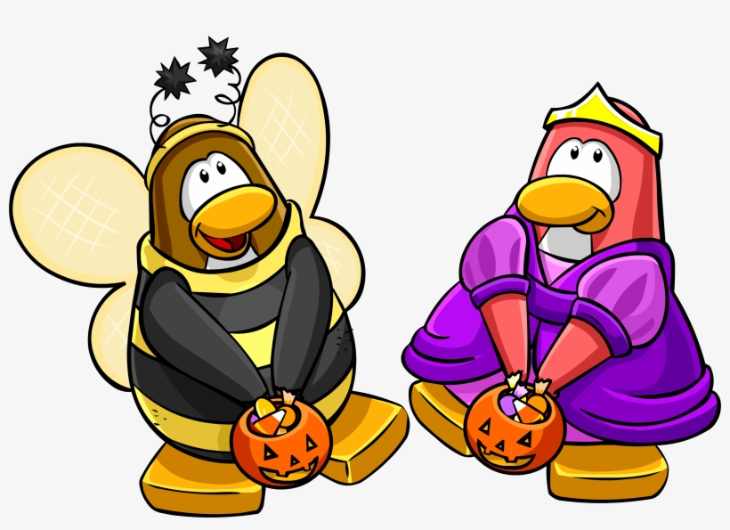 Trick Or Treat Postcard Penguins, transparent png #6582727