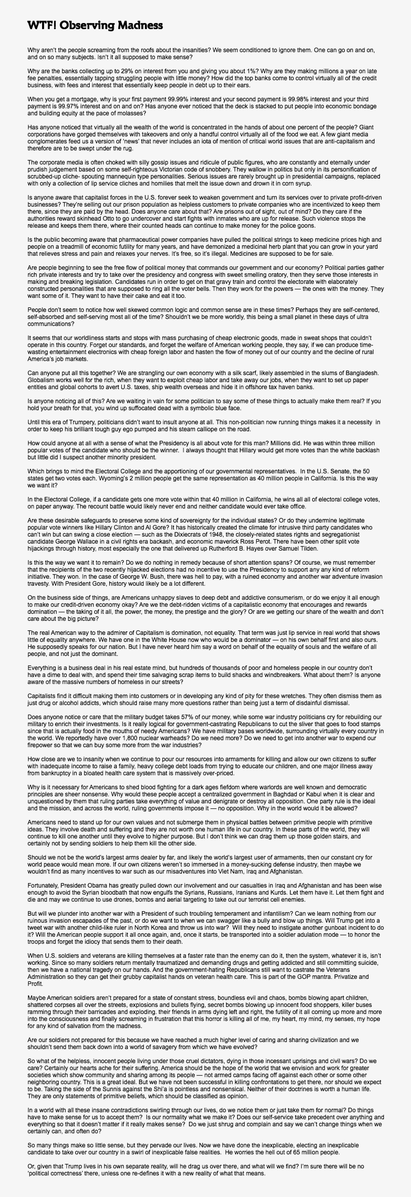 Wtf Observing Madness Why Aren't The People Screaming, transparent png #6583804