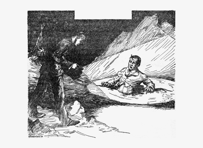 A Standing Man With An Electric Torch Looks At The, transparent png #6584664