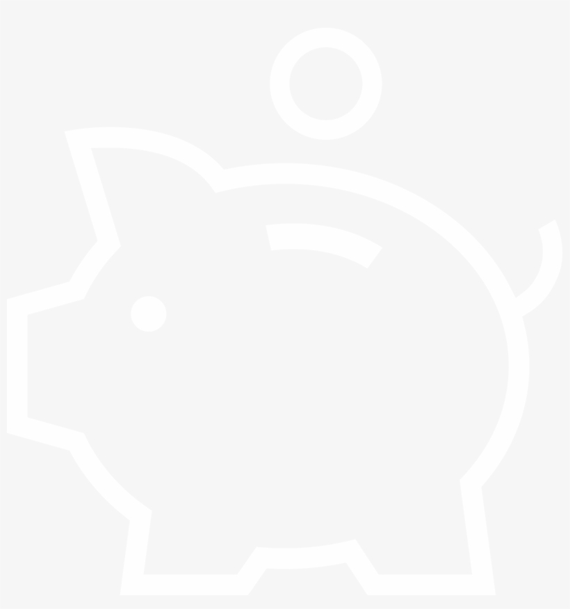 White Piggy Bank, transparent png #6585379