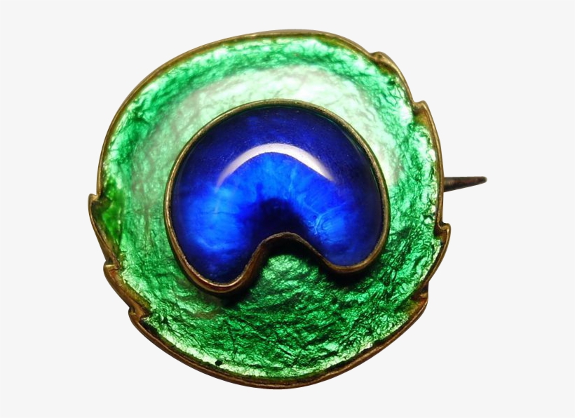 Piel Freres Art Nouveau Peacock Feather Eye Brooch, transparent png #6586087