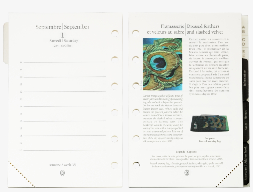 Small Leather Goods Cartier Diary Refillspaper, Palladium, transparent png #6586504