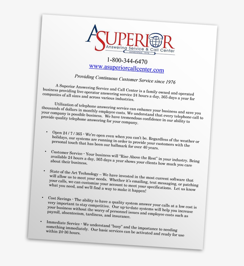 Virtual Receptionist Brochure, transparent png #6586560