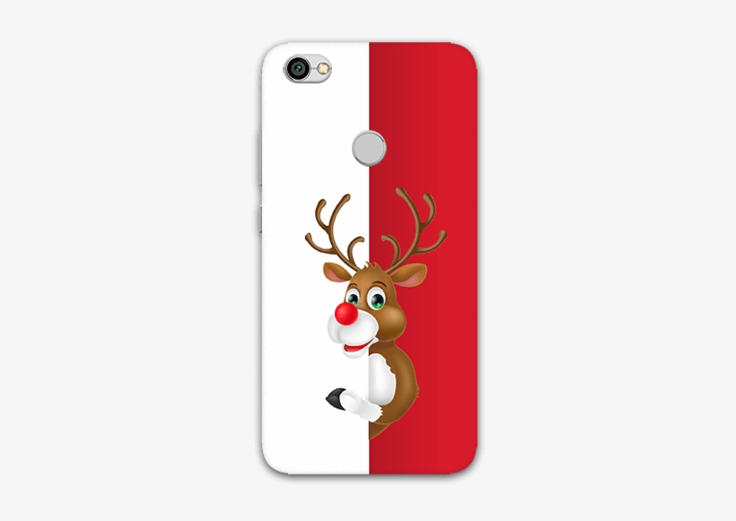 Christmas Deer Redmi Y1 Mobile Case, transparent png #6589909