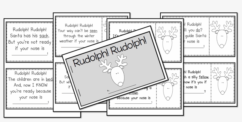 Free Rudolph Book To Review Rhyming, Color Words, And, transparent png #6590317