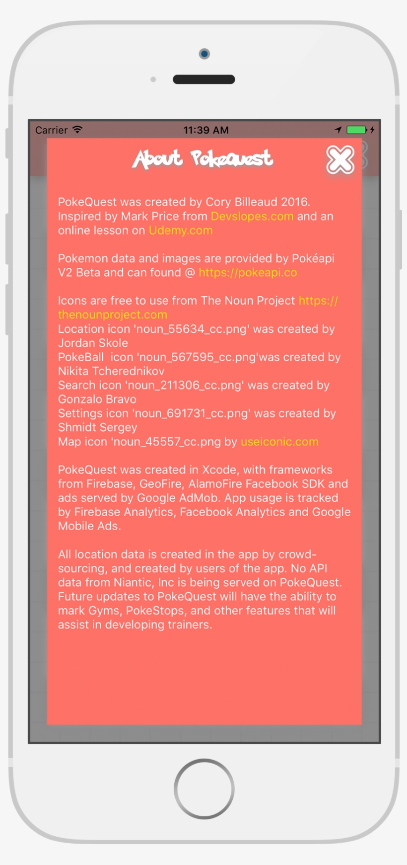 Hitting The About Pokequest Button, Bring Up The Info, transparent png #6593328