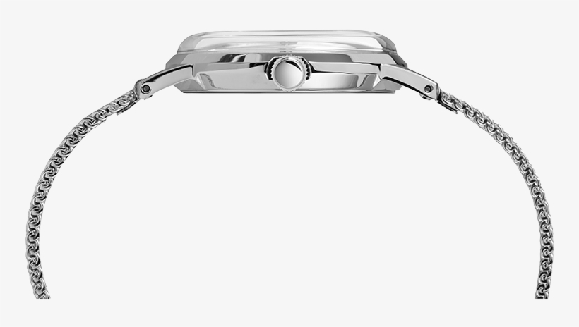Hand Wound 34mm Stainless Steel Mesh Band Watch Stainless-steel/white, transparent png #6594199