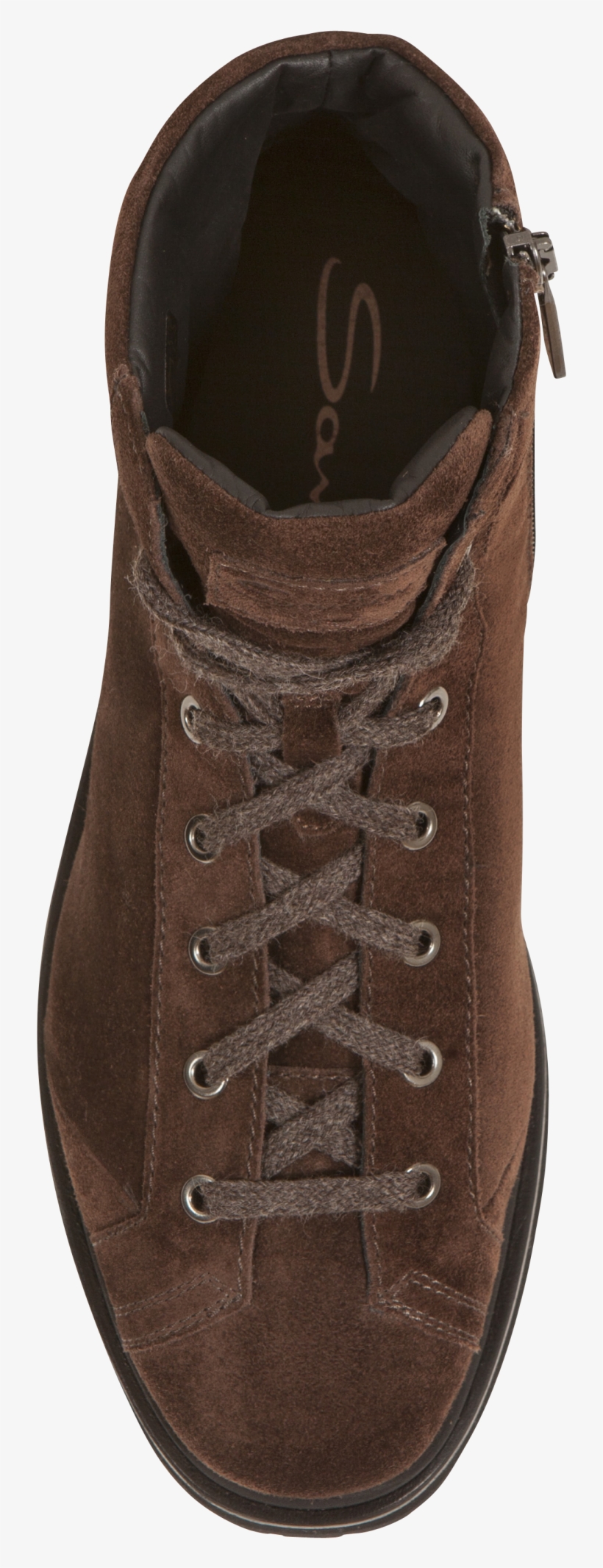 Santoni Brown Suede Hiking Boots, transparent png #6596233