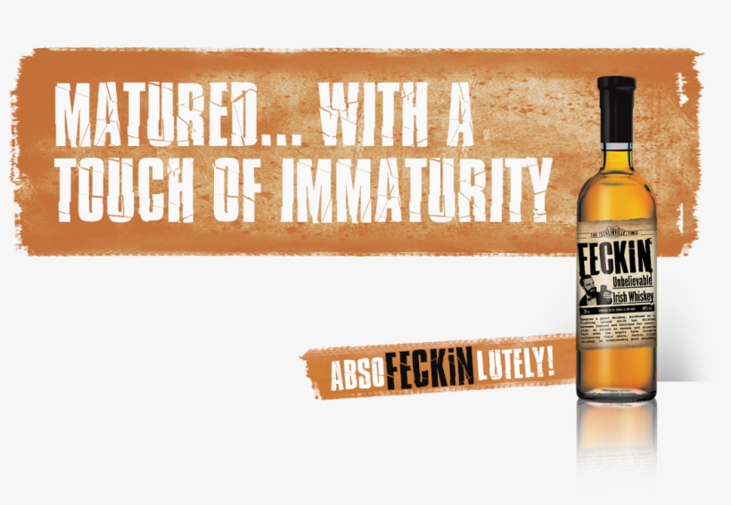 Feckin Whiskey 40% Abv, transparent png #6597833