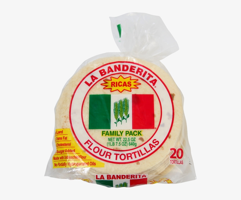Large Pack Flour Tortillas - La Banderita Taco Shells, transparent png #660633