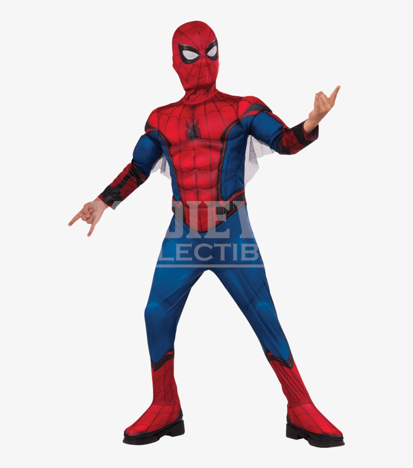 Kids Deluxe Spider Man Homecoming Costume - Spiderman Homecoming Costume For Kids, transparent png #660655