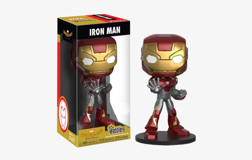 Funko Wobblers Marvel Spiderman Homecoming Iron Man - Funko Wacky Wobbler Iron Man, transparent png #660971