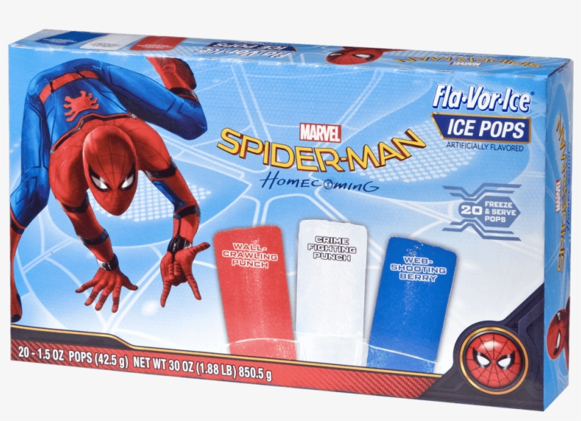 Fla Vor Ice Spider Man Ice Pops - Fla-vor-ice, transparent png #661355