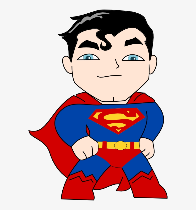 Superhero Cutouts, Superhero Cake, Superhero Birthday - Superman Chibi, transparent png #661652