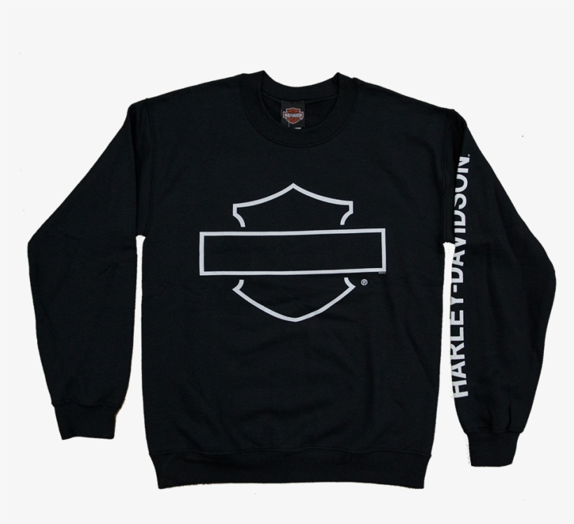 Harley-davidson Blank Bar & Shield Crew Neck - Hoodie, transparent png #661771