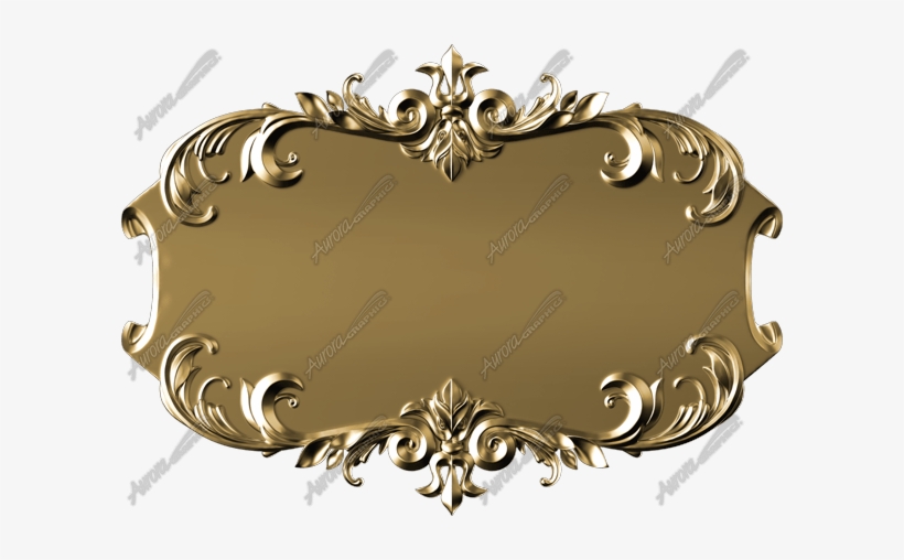 Filigree Sign Blank - Brass, transparent png #661834