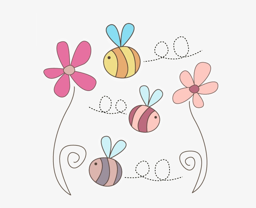 Cute Flower Clipart Png - Bumblebee Clipart Flowers, transparent png #662057