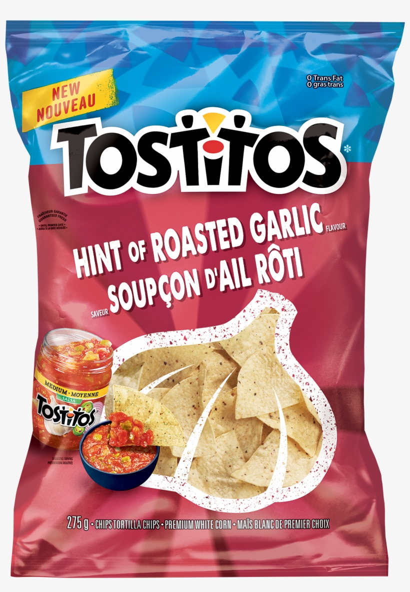 Tostitos® Hint Of Roasted Garlic Tortilla Chips - Tostitos Roasted Garlic Chips, transparent png #662059